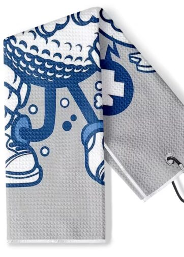 Microfiber Golf Towel with Cartoon-Themed Pattern