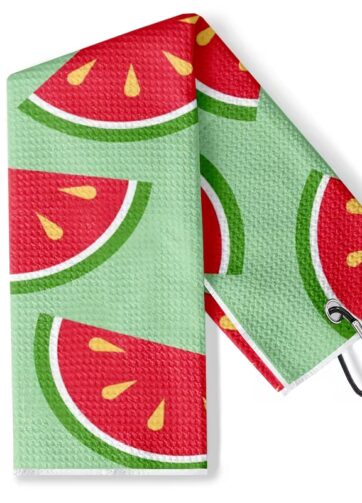 Microfiber Golf Towel with Watermelon Slice