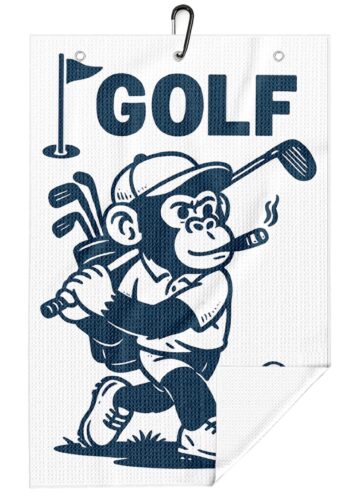 Microfiber Golf Towel with Cartoon-Monkey