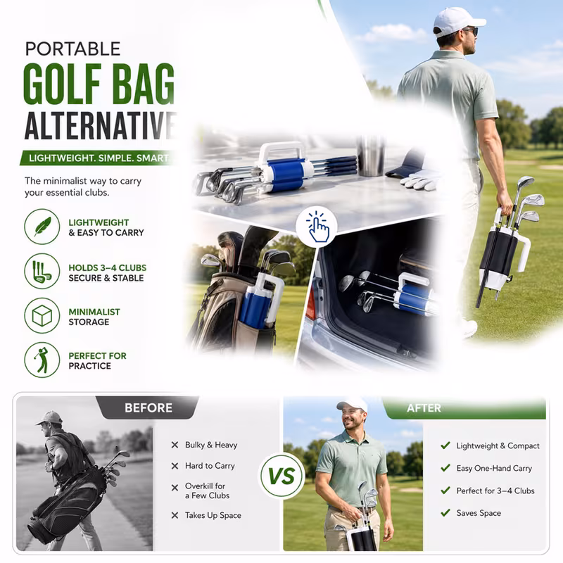 Portable Golf Club Carrier - Blue - Image 4