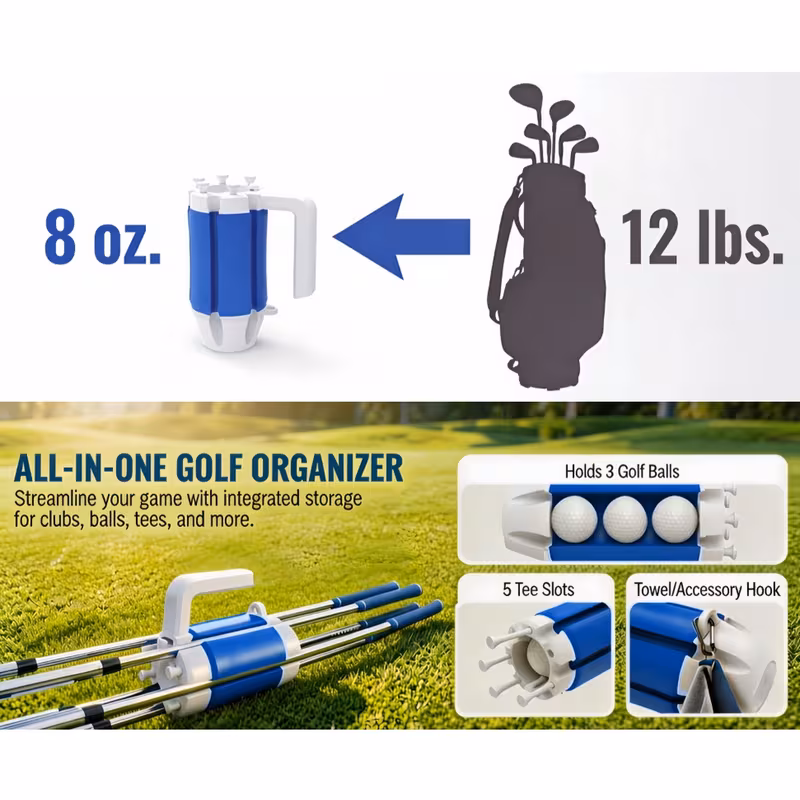 Portable Golf Club Carrier - Blue - Image 6